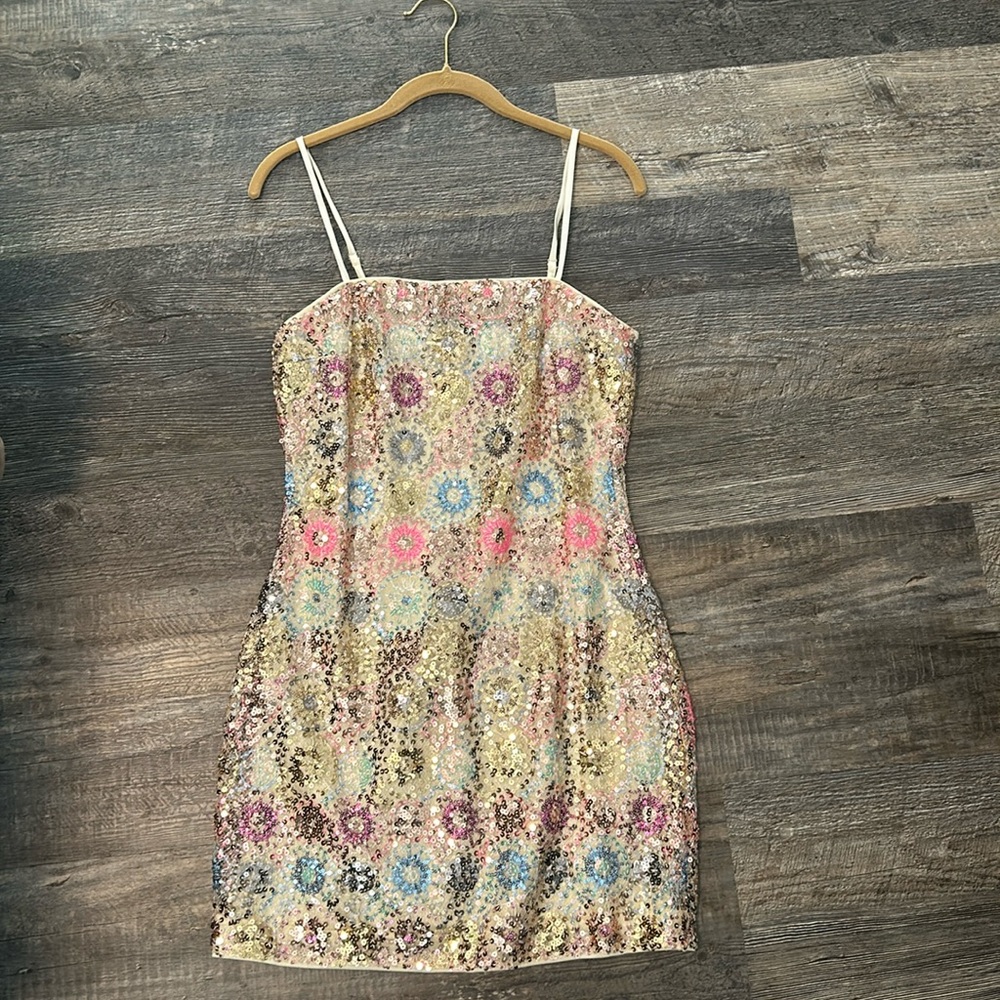 12th Tribe sequin mini dress